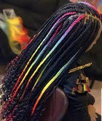 Random Rainbow Box Braids Lemonade Braids Hairstyles Braids Hairstyles Pictures Cool Braid Hairstyles
