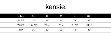 Kensie Size Guide