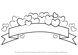 How to draw a banner. Learn How To Draw A Banner Everyday Objects Step By Step Drawing Tutorials