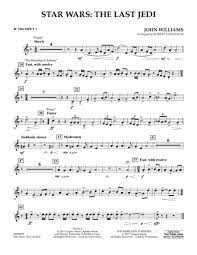 Image of star wars theme sheet music for trumpet. Star Wars The Last Jedi Bb Trumpet 1 By John Williams Digital Sheet Music For Concert Band Download Print Hx 407734 Sheet Music Plus