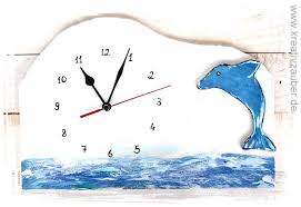Bastelset Uhr Delfin Inklusive Anleitung Rohling Delfin Uhrwerk Und Zeiger Uhrenbasteln Im Shop Www Kreativzauber De Die Uhr Lernen Basteln Bastelsets