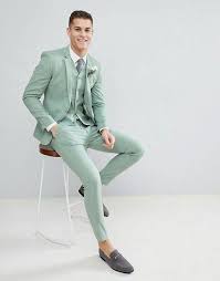 Uniqlo jw anderson suit jacket blazer navy slim fit large 42. Asos Design Asos Design Wedding Super Skinny Suit Jacket In Sage Green Linen Menssuits Summer Wedding Suits Casual Wedding Suit Wedding Suits Men