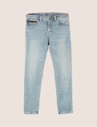 Armani Exchange Boys Zip Detail Tapered Jeans Slim Fit