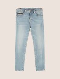 armani exchange boys zip detail tapered jeans slim fit