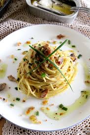 Sardine Spaghetti With Chives Fresh Sardine Recipe Sardine Recipes Food Recipes