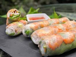 Roll the shrimp in wrapper but leave the shrimp tail. Houston Recipes Cuc Lam S Vietnamese Shrimp Spring Rolls