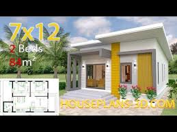 House Plans 7x10 With 3 Bedroomsthe House Has Car Parking And Garden Living Room Dining Room K In 2020 Small House Design Plans Small House Design Simple House Plans
