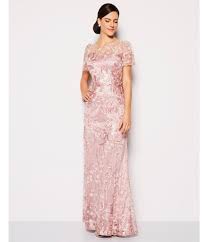 David Meister Blush Pink 3 D Embroidered Floral A Line Gown Dillards Dillards Dresses Formal Dillards Dress A Line Gown
