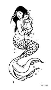 Berbagai macam penutup kepala berjenis jangkang mahkota dan. Water Transfer Fake Tattoo Sticker Sketch Mermaid Girl Cat Tattoo Waterproof Temporary Tatto Flash Tatoo For Adults Kids Temporary Tattoos Aliexpress