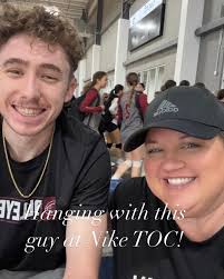 Coaches Kelly & Matt with their @mrhs.girls.volleyball team! Go Ridge!