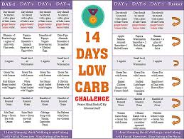 14 Days Low Carb Challenge In 2019 Low Carb Diet Menu