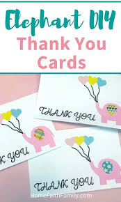 Just choose from our unique thank you card templates, customize it with your own personalized text in your choice of colors and fonts, review your new thank you card design and share. Elephant Diy Thank You Cards Home Faith Family Thank You Cards Family Crafts Diy Event Planning Business