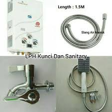 Tenaga gas akan lebih cepat dan biasanya digunakan untuk pemanas air secara instan. Paket Water Heater Gas Merk Global Tech Digital Plus Kran Cabang Hand Shower Dan Slang Air Masuk Shopee Indonesia