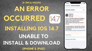 Unable To Install Ios 14 7 Update An Error Occurred Install Ios 14 7 Iphone Wired