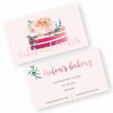 Most orders ship within 48 hours. Bakery Business Card Pink Watercolor Business Card Premade Business Card Design S Bakery Business Cards Simple Business Cards Business Card Design Simple