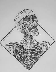 32 Ideas Tattoo Geometric Diamond Ink For 2019 Sharpie Drawings Skeleton Drawings Geometric Art