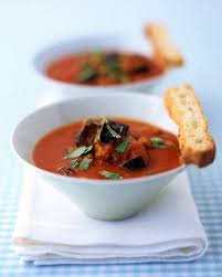 Roasted Tomato And Eggplant Soup Recipe Recipe Eggplant Soup Recipe Freezer Friendly Meals Eggplant Recipes