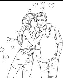 This coloring sheet features the major princesses from the disney franchise. Barbie And Ken Coloring Page