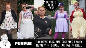 punyus japanese plus size clothing fashion review store footage haul