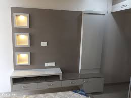 A smaller table fits nicely in the space, but still has ample room for the morning routine. Bedroom Master Bedroom Tv Cabinet Design