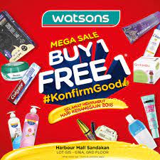 Projek mega ini semestinya bertujuan untuk meningkatkan taraf hidup rakyat serta menjadikan. Watsons Malaysia Buy 1 Free 1 Mega Sale Harbour Mall Sandakan