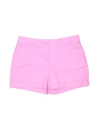 Details About Crown Ivy Women Pink Khaki Shorts 4 Petite