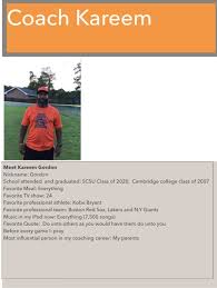 Let's meet coach Kareem Gordon