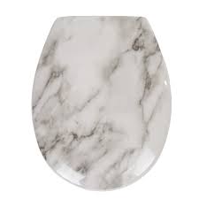 Abattant Wc Plastique Duroplast Style Marbre Frein De Chute Abattant Wc Accessoires De Salle De Bain Et Wc Decoration Gifi