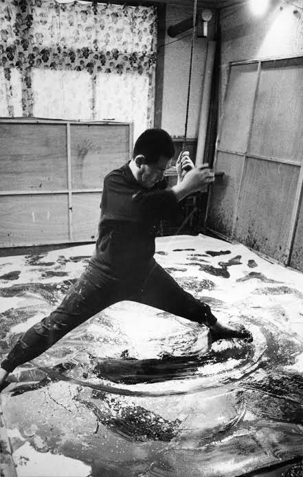 Work by Kazuo Shiraga