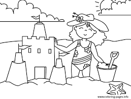 Beach coloring pages for preschool. Girl Preschool S Summer Funb0db Coloring Pages Printable