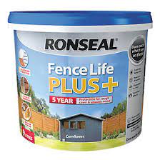 Ronseal Fence Life Plus Shed Fence Treatment Cornflower 9ltr Fence Paint Screwfix Com