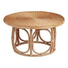 The best round coffee tables. Round Natural Rattan Coffee Table World Market