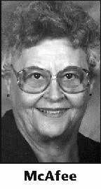 BEVERLY McAFEE Obituary (1934