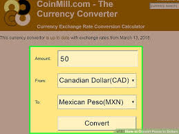 how to convert pesos to dollars 10 steps with pictures