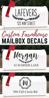 Such A Cute Idea Custom Mailbox Decals In Farmhouse Rustic Style Design Add Instant Curb Appeal Many Styles T Mailbox Decals Custom Mailboxes Vinyl Projects