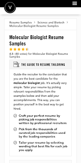 Pdf work immersion portfolio based on deped order no 30 s. Molecular Biology Resume 20 Guides Examples