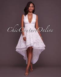 Lauren Off White Embroidery Dress Wedding Dresses High Low Lace Mini Dress Dresses