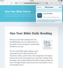 Read the bible in 1 year in chronological order. One Year Bible Online Add To Home Screen