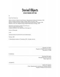 Maybe you would like to learn more about one of these? Storied Objects Design Thinking With Time Media Fabrics Mit