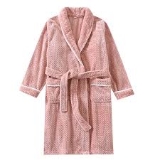 Any product that can be made from wool can also be made with microfleece. Jacquard Fleece Collar Bathrobes Bath Robes For Women Fleece Bathrobe