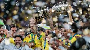 Andre carrillo #18 of peru celebrate after winning during the copa america brazil 2019 semi final match between chile and peru at arena do gremio on july 03. Brazil Win 2019 Copa America