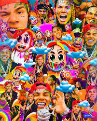Tekashi Collage Art Baby Animal Drawings Rapper Art Badass Wallpaper Iphone