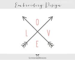 Arrows Of Love 4x4 Embroidery Design Valentines Day Embroidery Design Arrows Arrows Embroidery Customizable Embroidery Design Embroidery Designs Embroidery Design Sets Valentines Embroidery Designs
