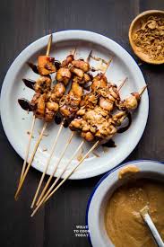 Sate Ayam Bumbu Kacang Chicken Satay With Peanut Sauce Chicken Satay Asian Food Appetizers Satay