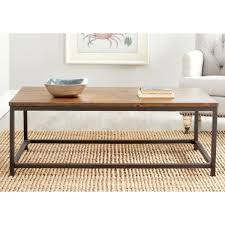 Mix the transitional alec coffee table with other periods and styles for an eclectic, curated look. Safavieh Alec 48 In Brown Large Rectangle Wood Coffee Table Amh6545a The Home Depot