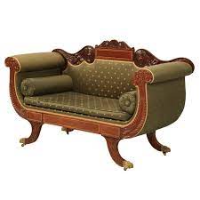 This has some of the same bronze griffin mounts that are in the collection of the royal palace in france. Spectacular Original Antique American Empire Settee Loveseat Mebel Kushetka Interer