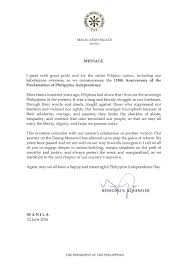 We are looking for a responsible administrative assistant to perform a variety of administrative and clerical tasks. 2016 Independence Day Message Of President Benigno S Aquino Iii