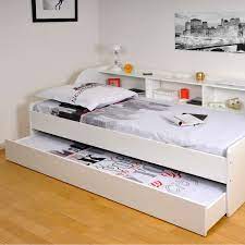 lit avec rangements 90x190 cm tiroir blanca blanc lit rangement lit enfant tiroir etagere gigogne