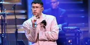 Hare rabbit cage, bad bunny, cooking, cartoon png. Bad Bunny On The Tonight Show In Pink In February