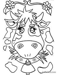 Go Green And Color Online This Cow Coloring Page Cute And Amazing Farm Animals Coloring Pa Animal Coloring Pages Farm Animal Coloring Pages Cow Coloring Pages